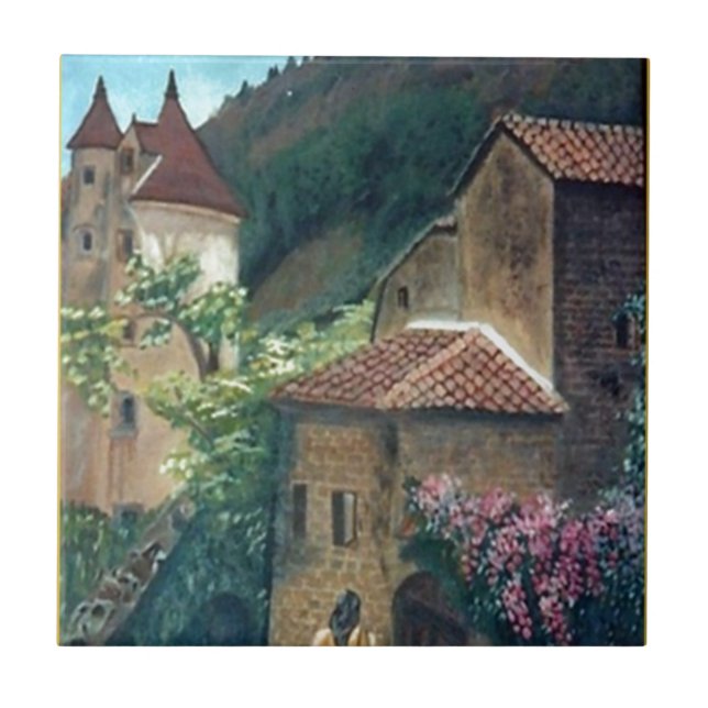 Azulejo De Cerámica Escenas callejeras de la Vieja Italia (Frente)