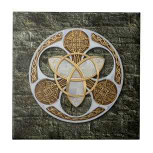 Azulejo De Cerámica Escudo céltico