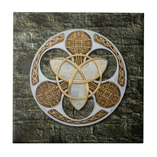 Azulejo De Cerámica Escudo céltico (Frente)