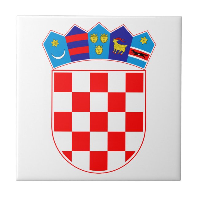 Azulejo De Cerámica Escudo de armas de Croacia (Frente)