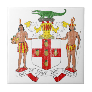 Azulejo De Cerámica Escudo de armas de Jamaica