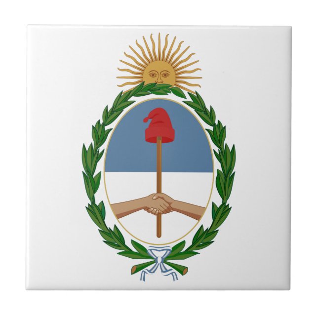 Azulejo De Cerámica Escudo de armas de la Argentina (Frente)