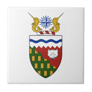 Azulejo De Cerámica Escudo de armas de los territorios del noroeste
