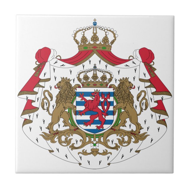 Azulejo De Cerámica Escudo de armas de Luxemburgo (Frente)