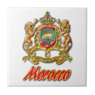 Azulejo De Cerámica Escudo de armas de Marruecos