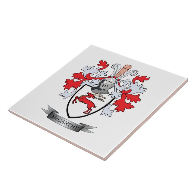 Azulejo De Cerámica Escudo de armas de McCarthy (Lado)