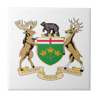 Azulejo De Cerámica Escudo de armas de Ontario (Canadá)
