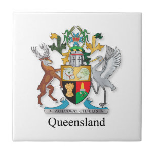 Azulejo De Cerámica Escudo de armas de Queensland