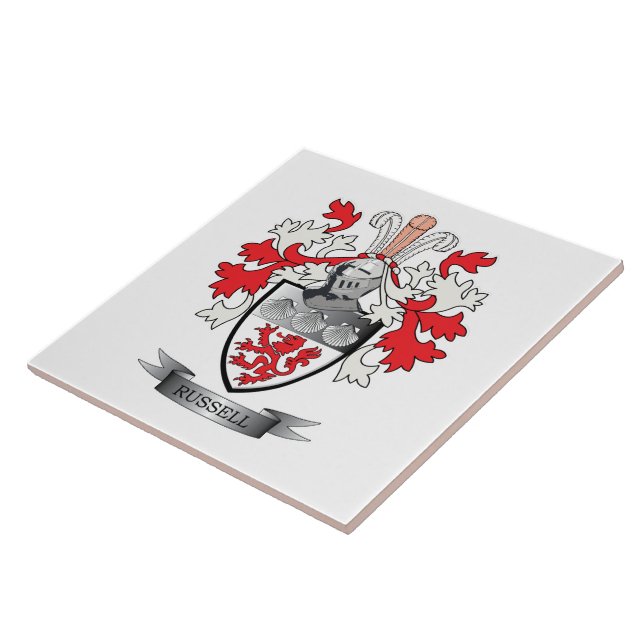 Azulejo De Cerámica Escudo de armas de Russell (Lado)