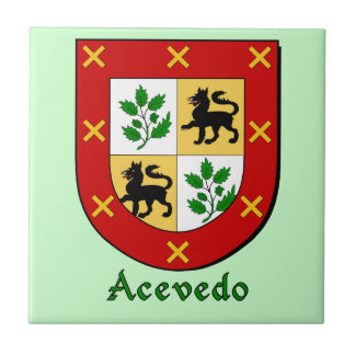 Azulejo De Cerámica Escudo de la familia Acevedo