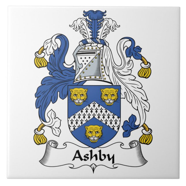 Azulejo De Cerámica Escudo de la familia de Ashby (Frente)