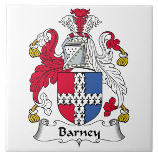 Azulejo De Cerámica Escudo de la familia de Barney