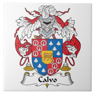 Azulejo De Cerámica Escudo de la familia de Calvo