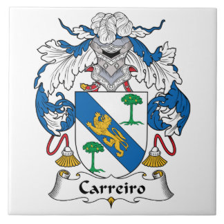 Azulejo De Cerámica Escudo de la familia de Carreiro