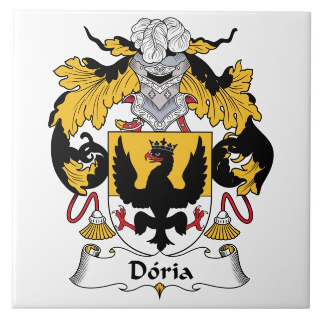 Azulejo De Cerámica Escudo de la familia de Doria (Frente)