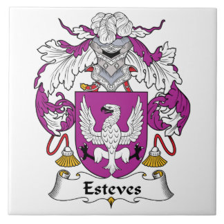 Azulejo De Cerámica Escudo de la familia de Esteves