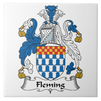 Azulejo De Cerámica Escudo de la familia de Fleming