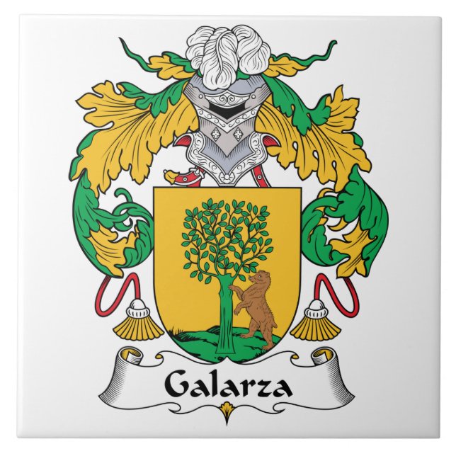 Azulejo De Cerámica Escudo de la familia de Galarza (Frente)