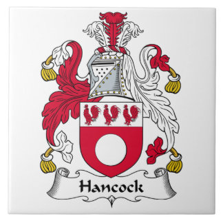 Azulejo De Cerámica Escudo de la familia de Hancock