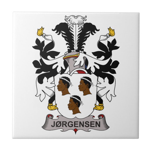 Azulejo De Cerámica Escudo de la familia de Jorgensen (Frente)