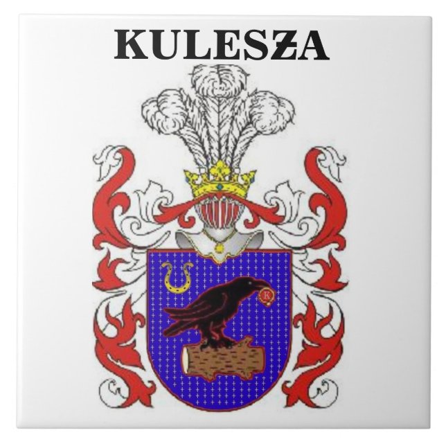 AZULEJO DE CERÁMICA ESCUDO DE LA FAMILIA DE KULESZA (Frente)
