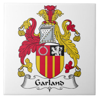 Azulejo De Cerámica Escudo de la familia de la guirnalda