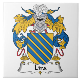 Azulejo De Cerámica Escudo de la familia de la lira