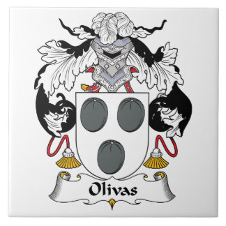 Azulejo De Cerámica Escudo de la familia de Olivas