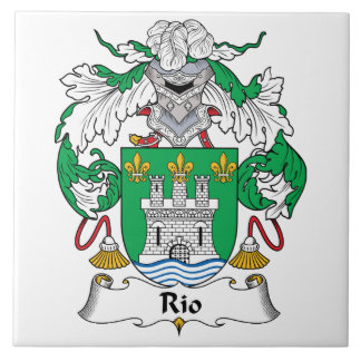 Azulejo De Cerámica Escudo de la familia de Río