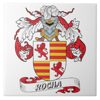 Azulejo De Cerámica Escudo de la familia de Rocha