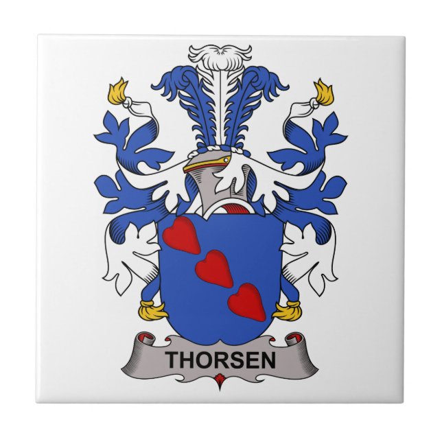 Azulejo De Cerámica Escudo de la familia de Thorsen (Frente)