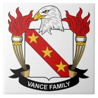 Azulejo De Cerámica Escudo de la familia de Vance