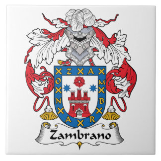 Azulejo De Cerámica Escudo de la familia de Zambrano