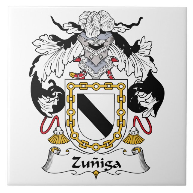 Azulejo De Cerámica Escudo de la familia de Zuniga (Frente)