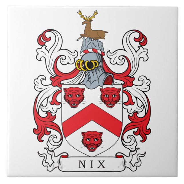 Azulejo De Cerámica Escudo de la familia del Nix (Frente)