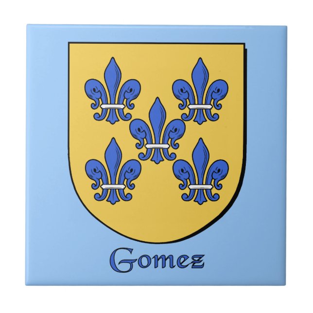 Azulejo De Cerámica Escudo de la familia Gómez (Frente)