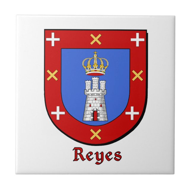 Azulejo De Cerámica Escudo de la familia Reyes (Frente)