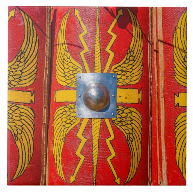 Azulejo De Cerámica Escudo militar romano - Esctum (Frente)