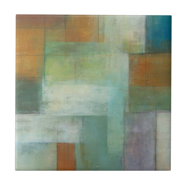 Azulejo De Cerámica Esencia Azul del Lago II (Frente)