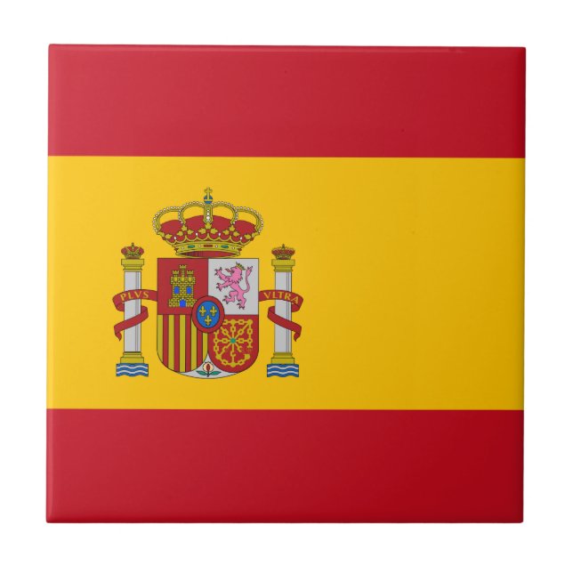 Azulejo De Cerámica España - Bandera española (Frente)