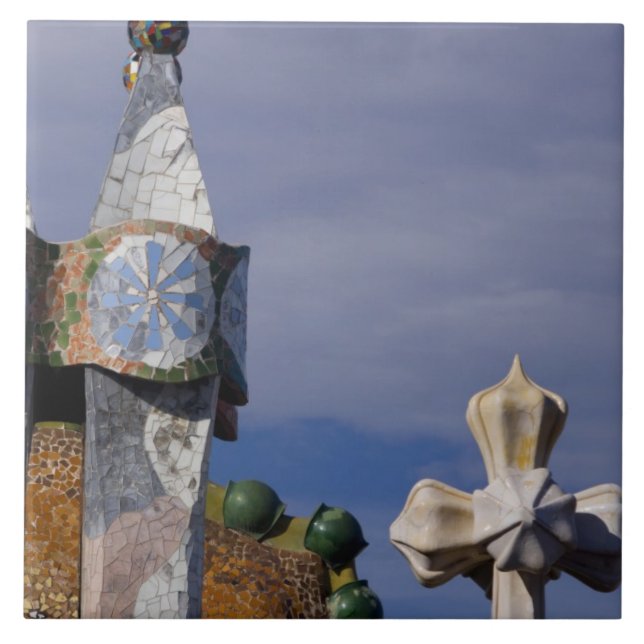 Azulejo De Cerámica España, Cataluña, Barcelona. Casa Batllo (1906).3 (Frente)