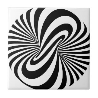 Azulejo De Cerámica Espiral de la ilusión óptica 3D