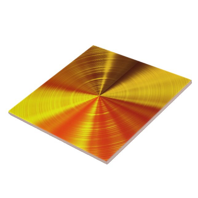 Azulejo De Cerámica Espiral metálico del oro (Lado)