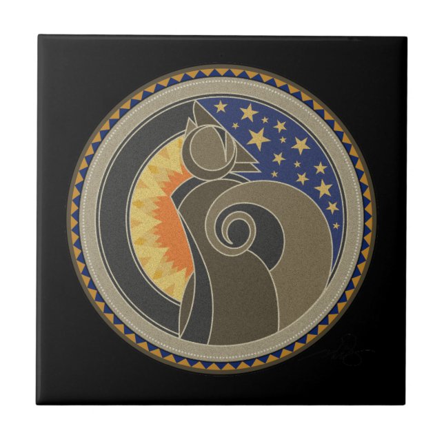 Azulejo De Cerámica Espíritu De Coyote (Frente)