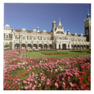 Azulejo De Cerámica Estación de Ferrocarril Histórica, Dunedin, Nueva