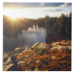 Azulejo De Cerámica Estados Unidos, California, Sierra Nevada.Atardece