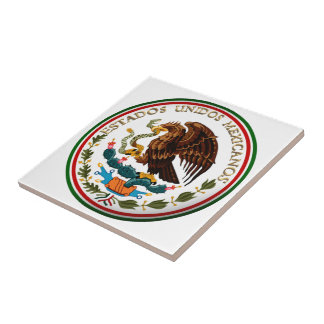 Azulejo De Cerámica Estados Unidos Mexicanos (Águila de la bandera mex