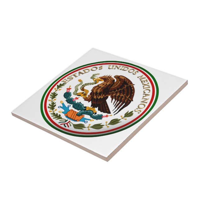 Azulejo De Cerámica Estados Unidos Mexicanos (Águila de la bandera mex (Lado)