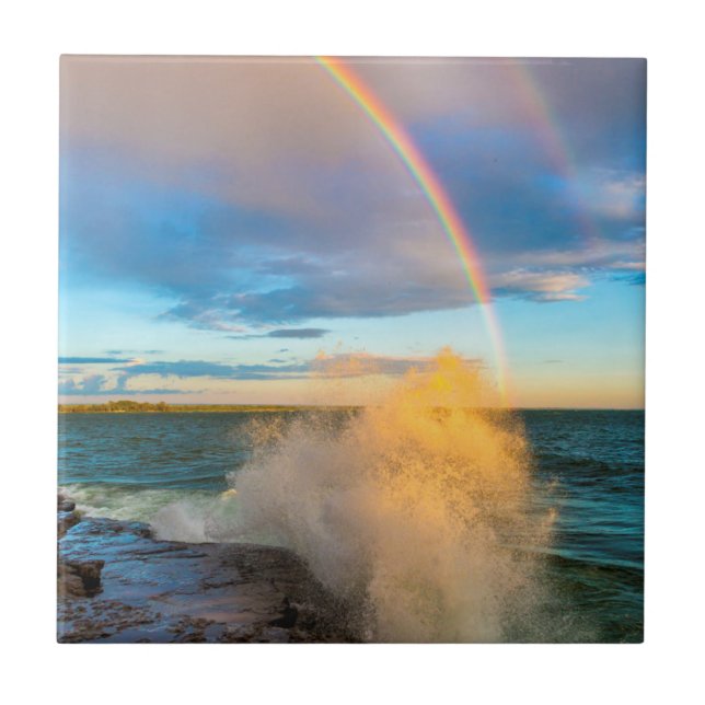 Azulejo De Cerámica Estados Unidos, Nueva York, Lago Ontario, Clark's  (Frente)