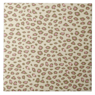 Azulejo De Cerámica Estampado leopardo rosado poner crema
